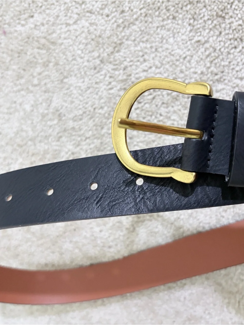 Target Black Belt with Gold-Tone Buckle